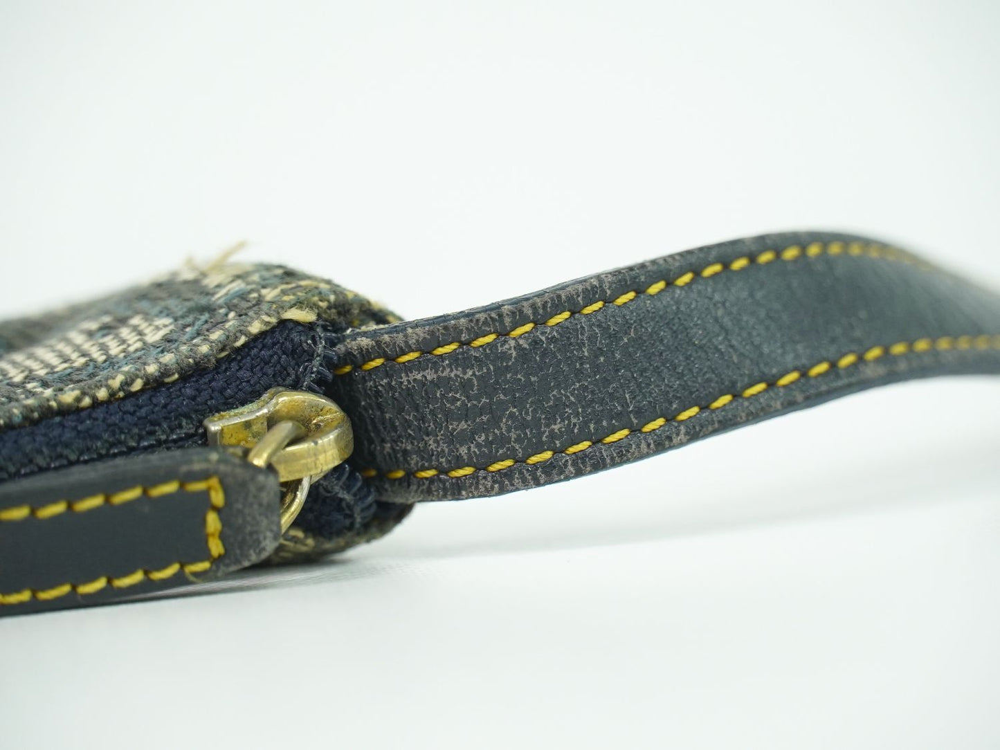 Christian Dior サドル トロッター コインケース ネイビー ベージュ