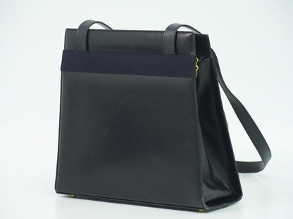 Salvatore Ferragamo ヴァラ リボン ショルダーバッグ ネイビー