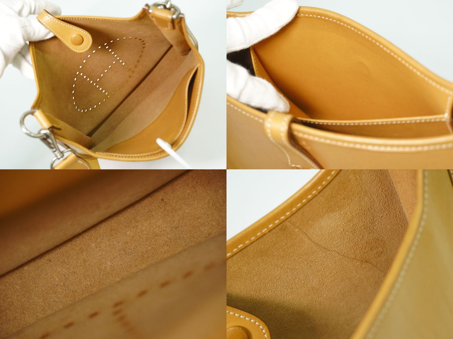 HERMES エヴリン 1 PM ショルダーバッグ □D刻 2000年 ブラウン