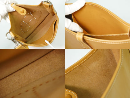 HERMES エヴリン 1 PM ショルダーバッグ □D刻 2000年 ブラウン