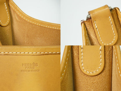 HERMES エヴリン 1 PM ショルダーバッグ □D刻 2000年 ブラウン