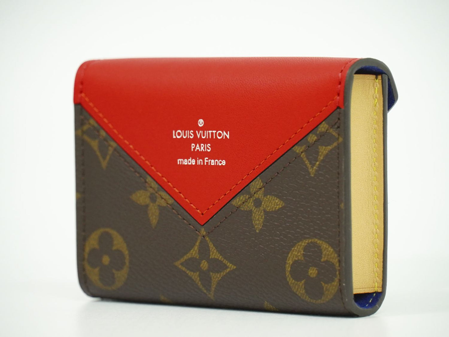 LOUIS VUITTON エテュイ カルト アルセーヌ モノグラム トランプケース ブラウン レッド GI0014