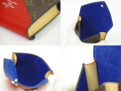 LOUIS VUITTON エテュイ カルト アルセーヌ モノグラム トランプケース ブラウン レッド GI0014