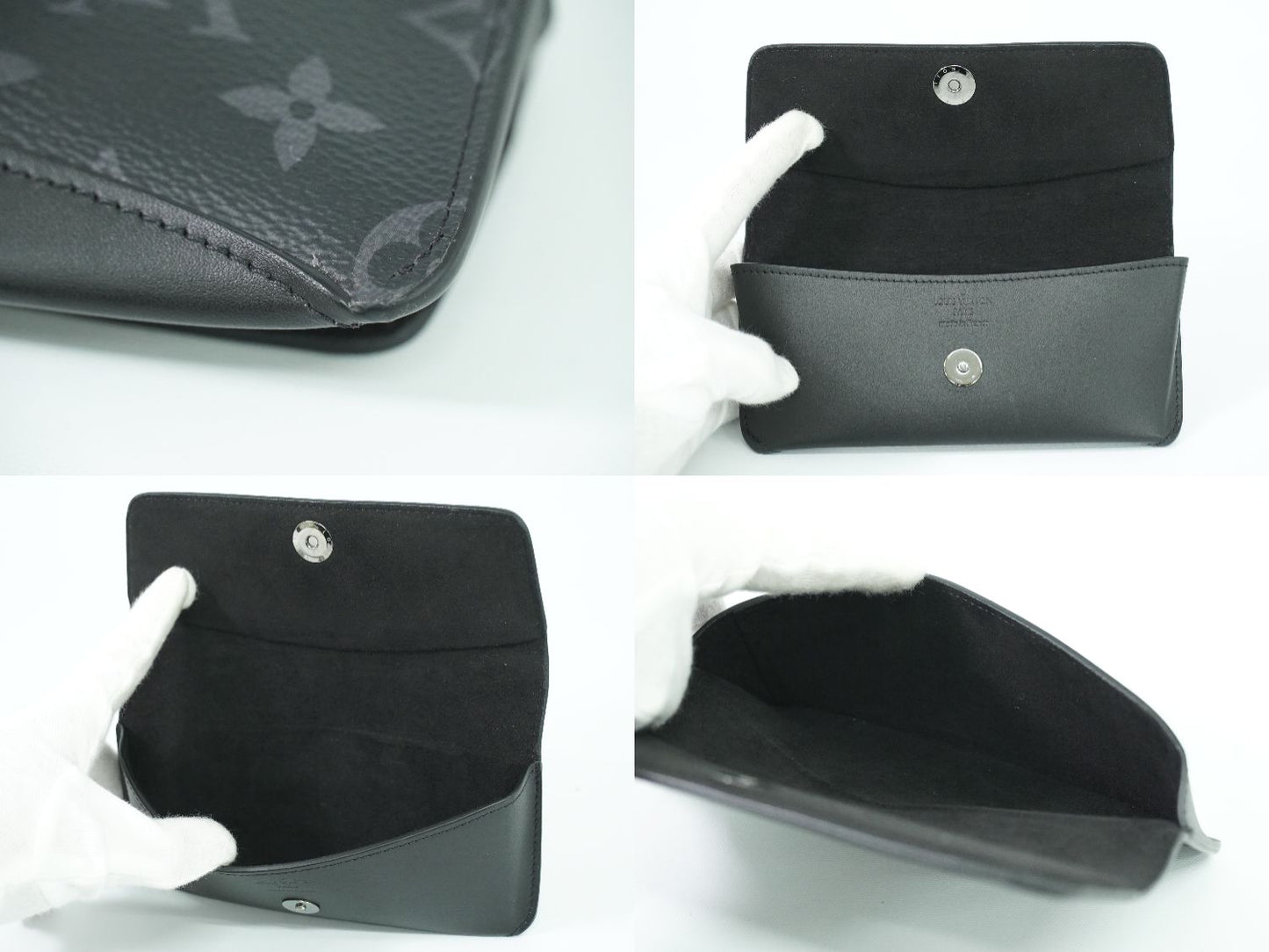 LOUIS VUITTON エテュイ リュネット ウディ モノグラム エクリプス メガネケース GI0296