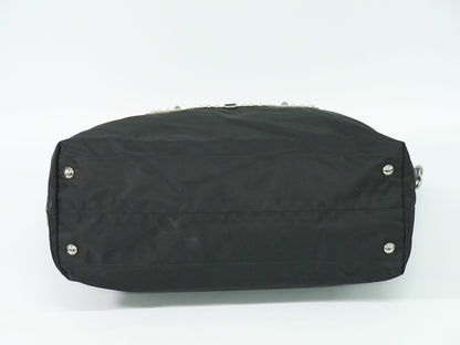 PRADA スカル モチーフ スタッズ 2WAY ショルダーバッグ ブラック VA889C