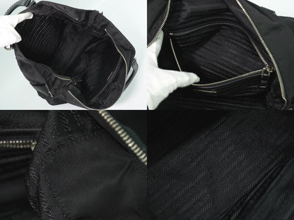 PRADA スカル モチーフ スタッズ 2WAY ショルダーバッグ ブラック VA889C