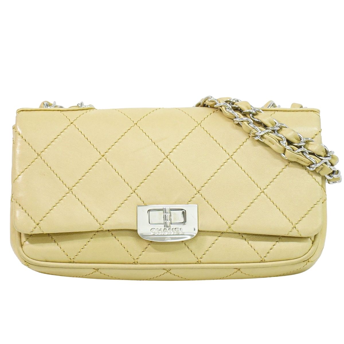 CHANEL 2.55 ワイルドステッチ ショルダーバッグ ベージュ