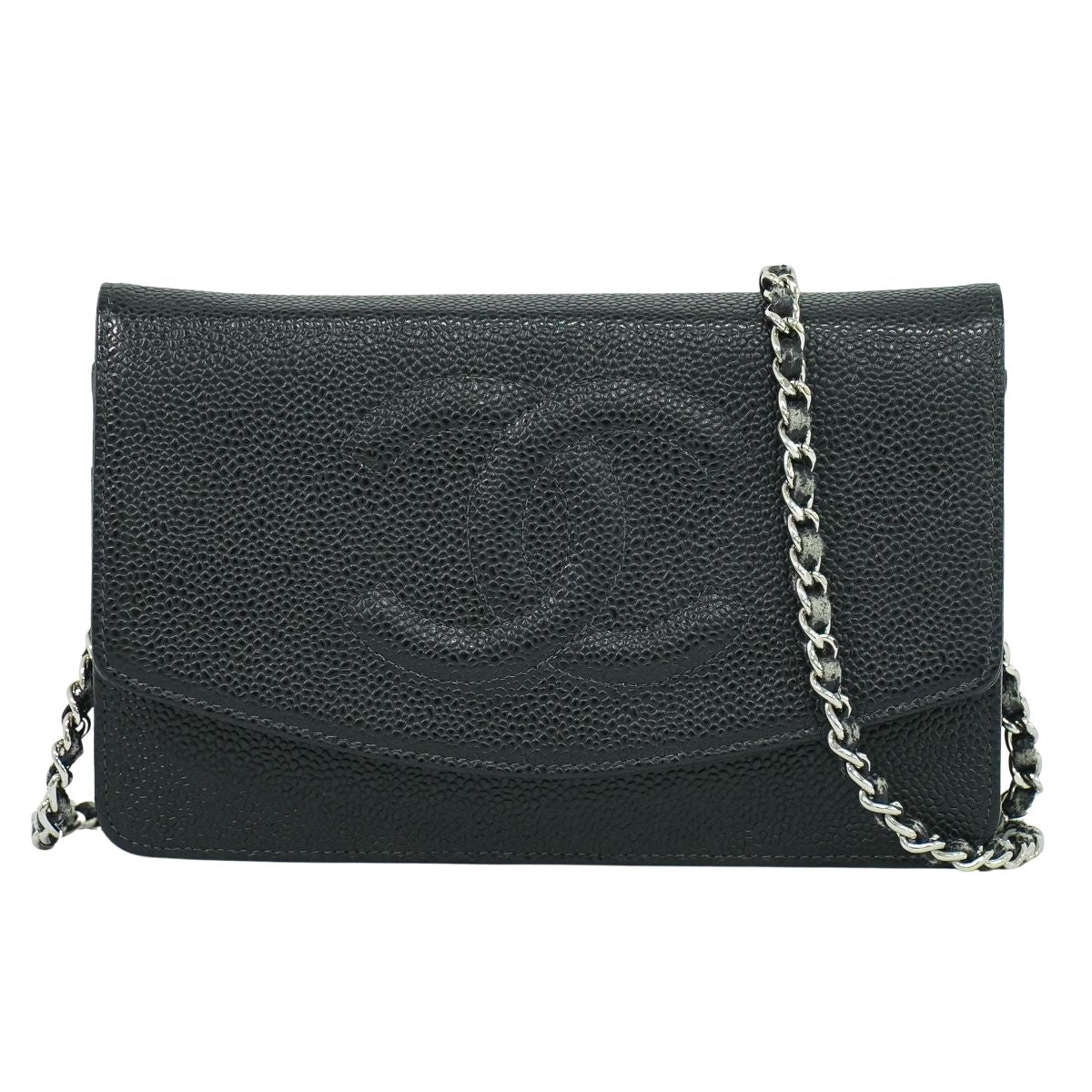 CHANEL ココマーク ショルダーウォレット ブラック