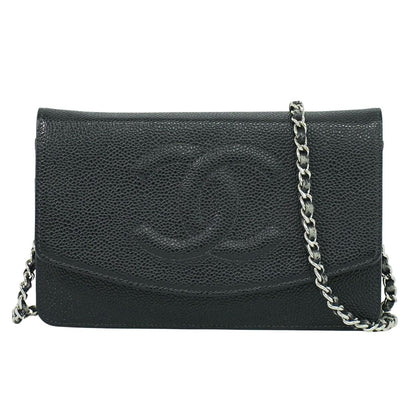 CHANEL ココマーク ショルダーウォレット ブラック