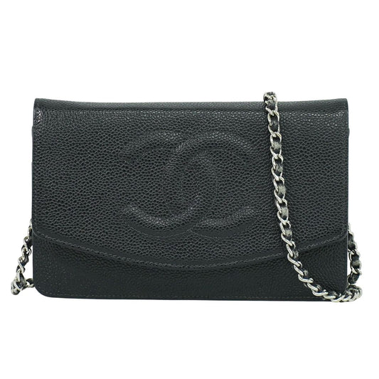 CHANEL ココマーク ショルダーウォレット ブラック