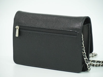 CHANEL ココマーク ショルダーウォレット ブラック