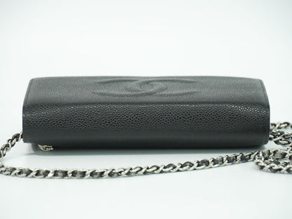 CHANEL ココマーク ショルダーウォレット ブラック