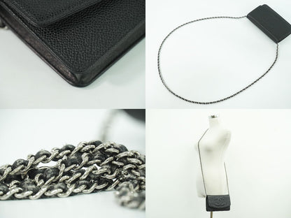 CHANEL ココマーク ショルダーウォレット ブラック