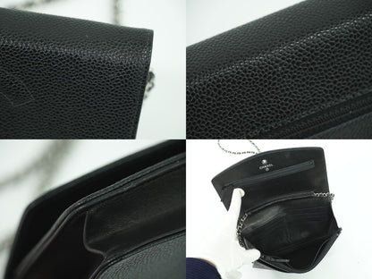 CHANEL ココマーク ショルダーウォレット ブラック