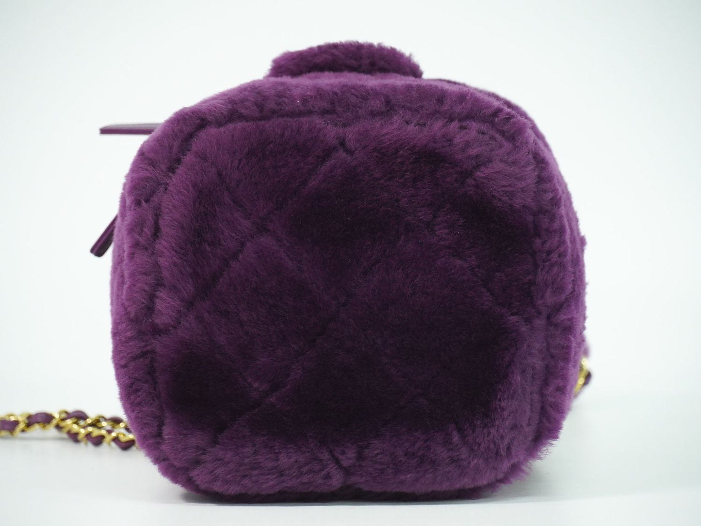 CHANEL ココマーク マトラッセ 2WAY バニティバッグ パープル