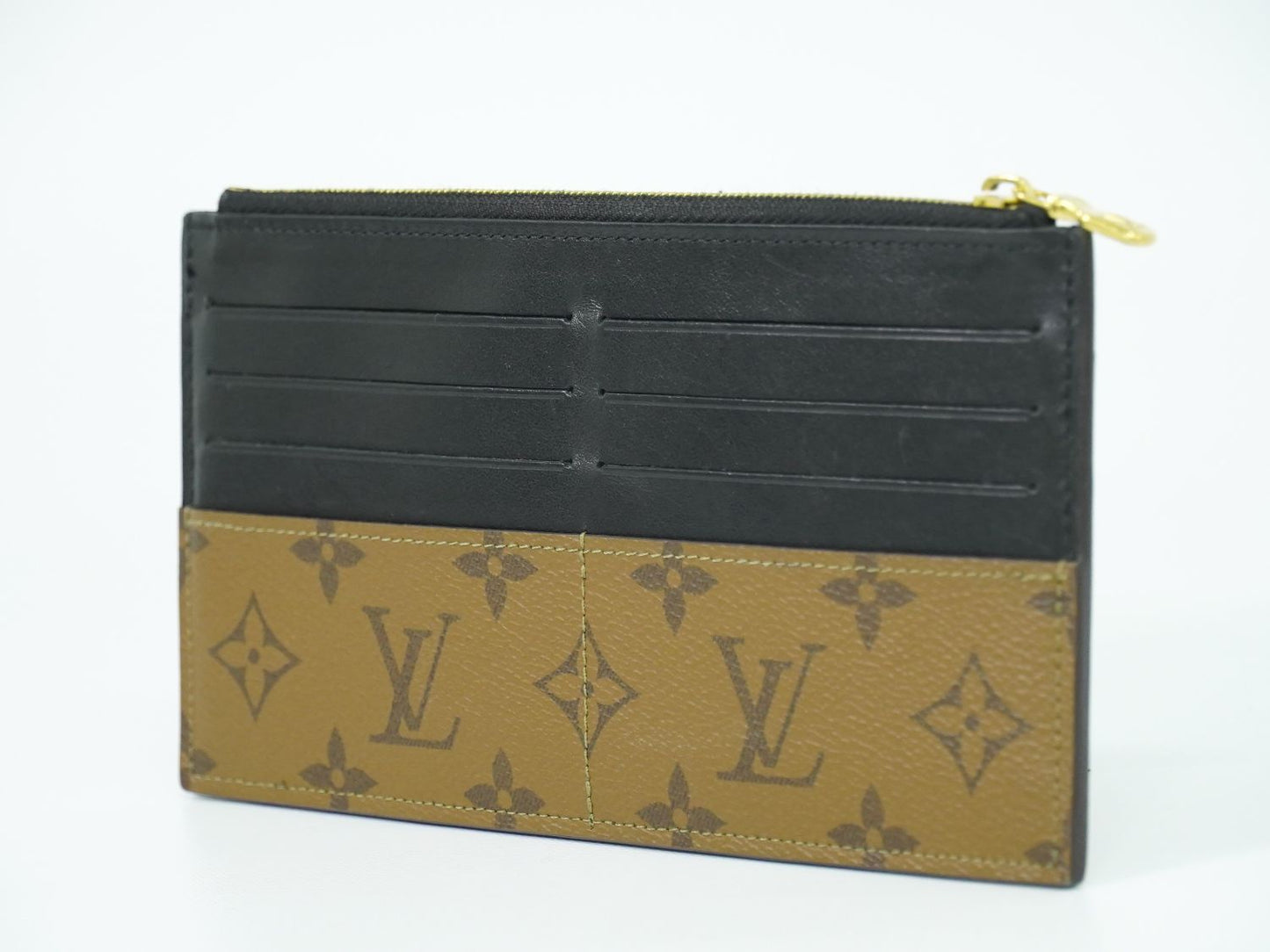 LOUIS VUITTON スリム パース モノグラム リバース 長財布 フラグメントケース マロン M80390