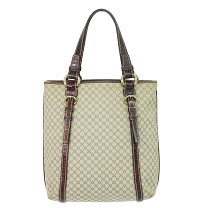CELINE マカダム トートバッグ ベージュ ブラウン