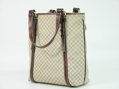 CELINE マカダム トートバッグ ベージュ ブラウン