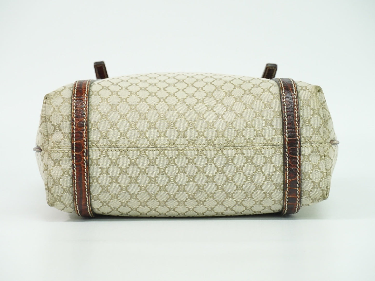 CELINE マカダム トートバッグ ベージュ ブラウン