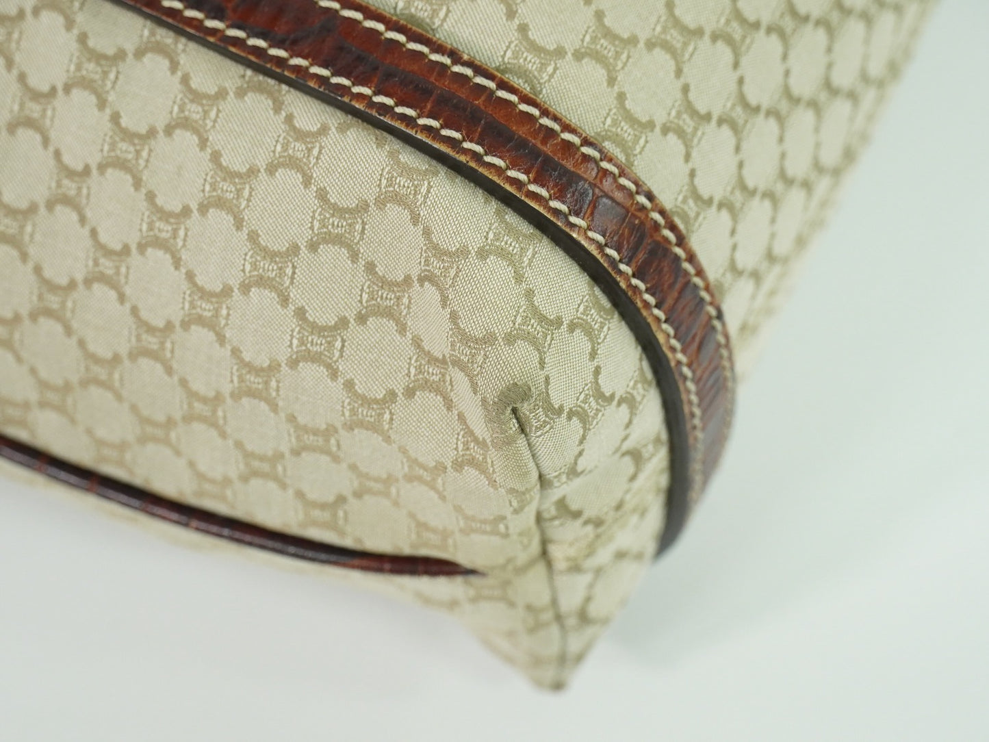 CELINE マカダム トートバッグ ベージュ ブラウン