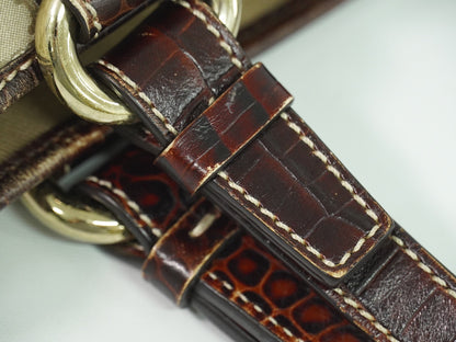 CELINE マカダム トートバッグ ベージュ ブラウン