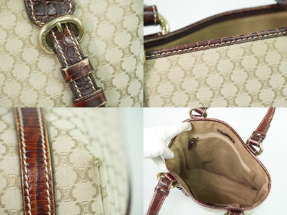 CELINE マカダム トートバッグ ベージュ ブラウン