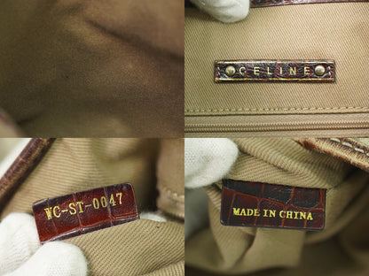 CELINE マカダム トートバッグ ベージュ ブラウン