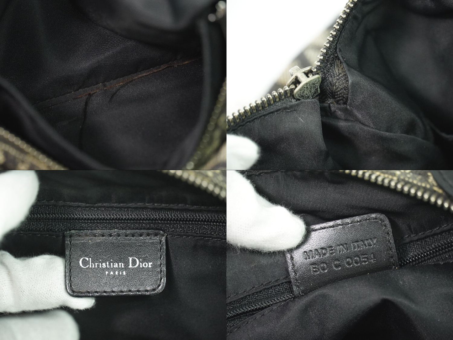 Christian Dior トロッター ミニ ボストンバッグ ブラック