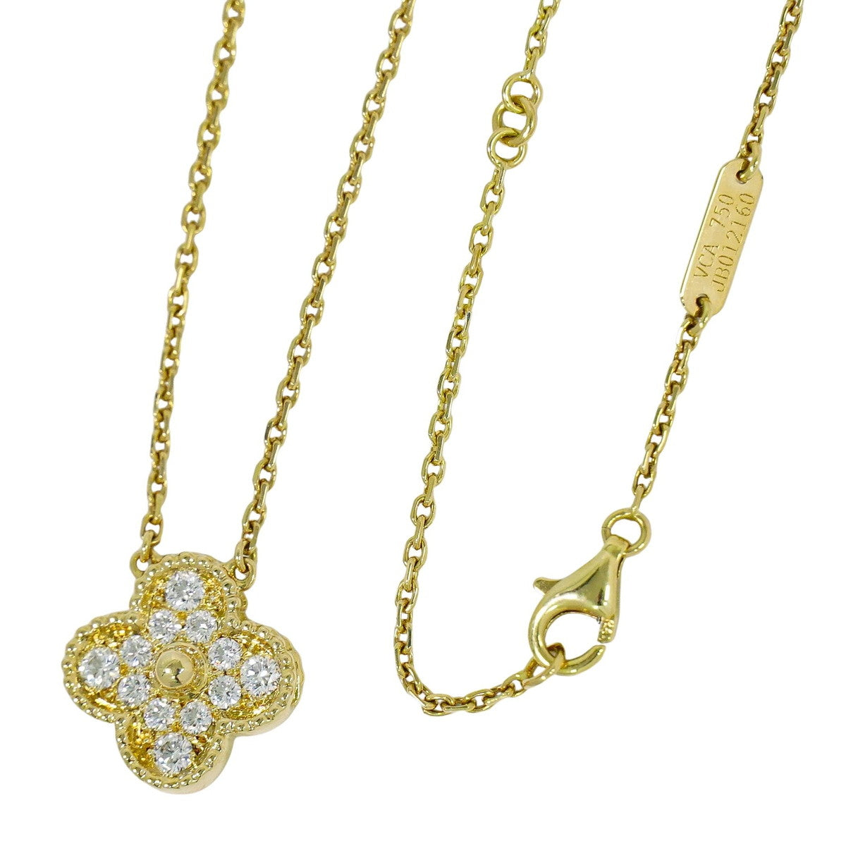 Van Cleef & Arpels ヴィンテージ アルハンブラ ダイヤモンド 750 YG ネックレス
