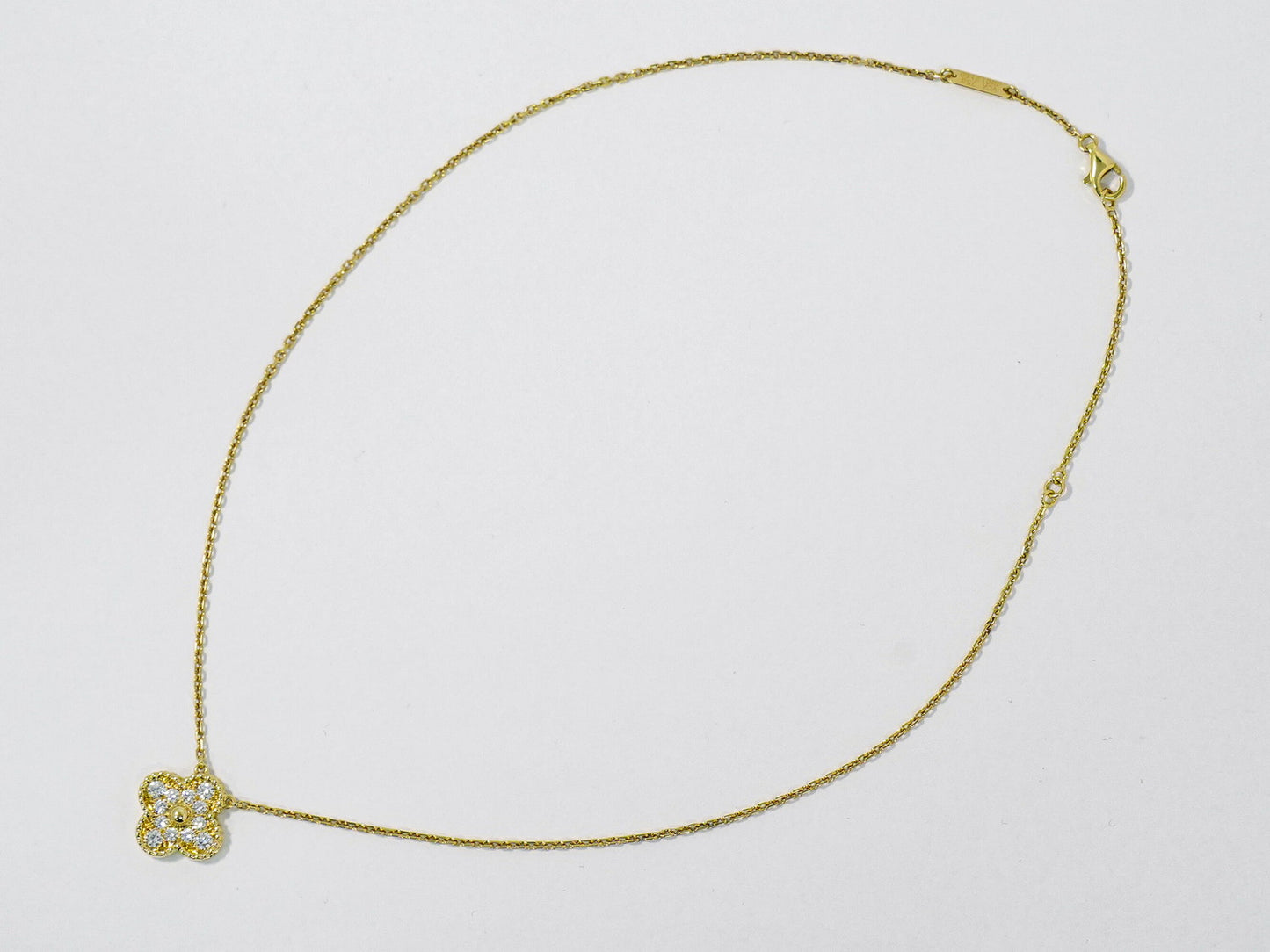 Van Cleef & Arpels ヴィンテージ アルハンブラ ダイヤモンド 750 YG ネックレス