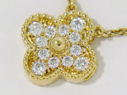 Van Cleef & Arpels ヴィンテージ アルハンブラ ダイヤモンド 750 YG ネックレス