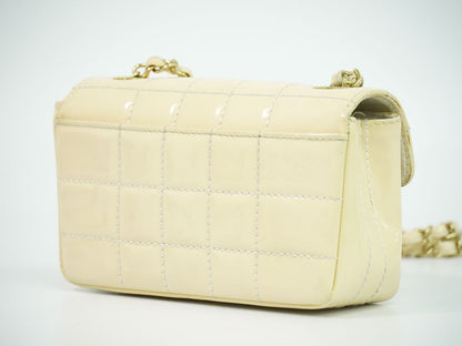 CHANEL ココマーク チョコバー ショルダーバッグ ベージュ