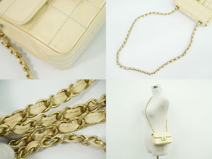 CHANEL ココマーク チョコバー ショルダーバッグ ベージュ