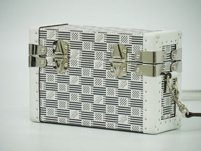 MOREAU PARIS ヴィクトリア ミニ トランク ショルダーバッグ ホワイト グレー ブラック