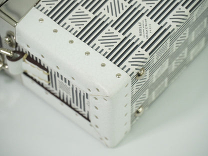 MOREAU PARIS ヴィクトリア ミニ トランク ショルダーバッグ ホワイト グレー ブラック