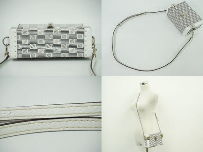 MOREAU PARIS ヴィクトリア ミニ トランク ショルダーバッグ ホワイト グレー ブラック