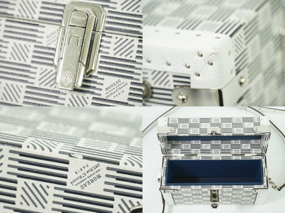 MOREAU PARIS ヴィクトリア ミニ トランク ショルダーバッグ ホワイト グレー ブラック