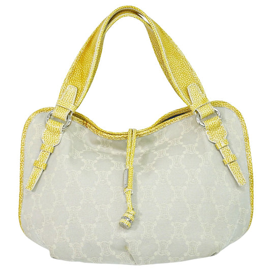 CELINE ビタースウィート マカダム トートバッグ ライトグレー