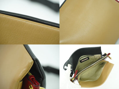 MARNI 2WAY ショルダーバッグ ブラック ベージュ レッド