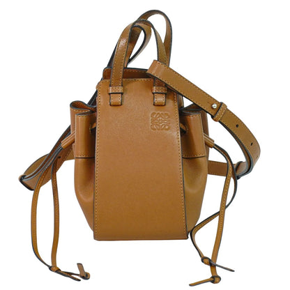LOEWE ハンモック ドローストリング ミニ 2WAY ショルダーバッグ ブラウン
