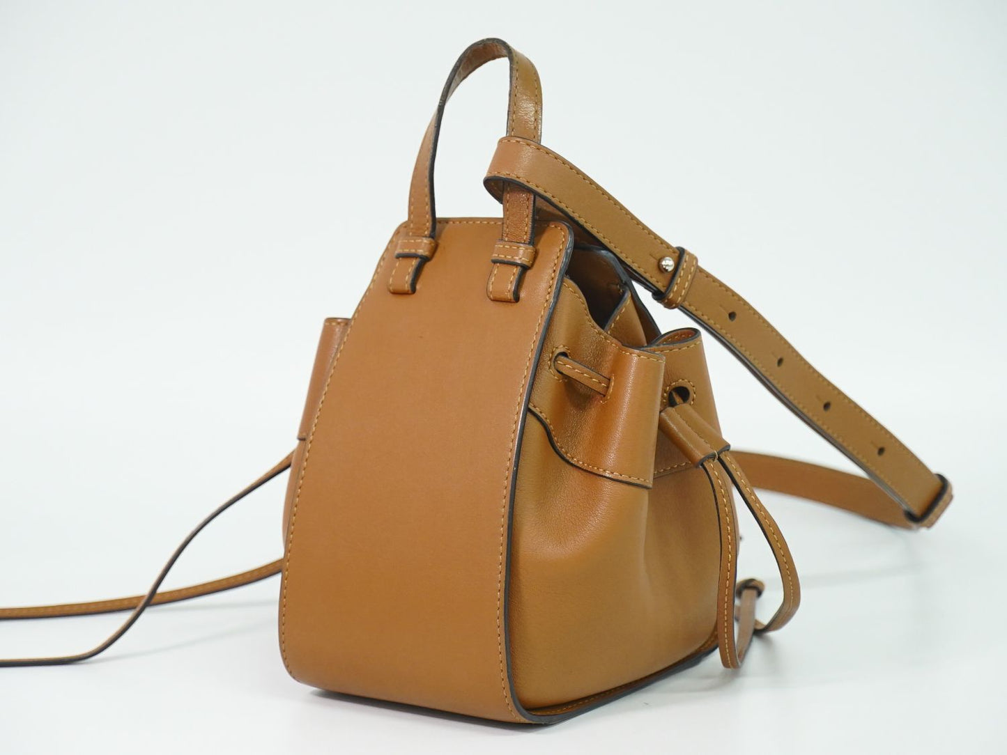 LOEWE ハンモック ドローストリング ミニ 2WAY ショルダーバッグ ブラウン