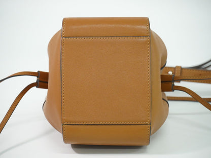 LOEWE ハンモック ドローストリング ミニ 2WAY ショルダーバッグ ブラウン