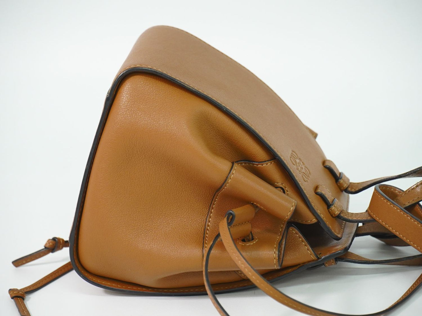 LOEWE ハンモック ドローストリング ミニ 2WAY ショルダーバッグ ブラウン