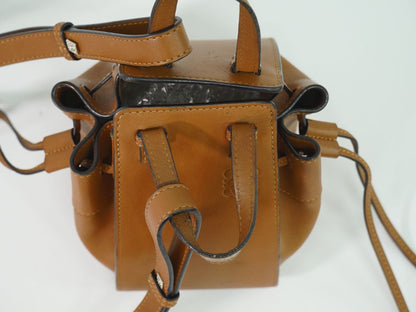LOEWE ハンモック ドローストリング ミニ 2WAY ショルダーバッグ ブラウン