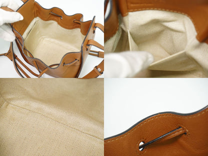 LOEWE ハンモック ドローストリング ミニ 2WAY ショルダーバッグ ブラウン
