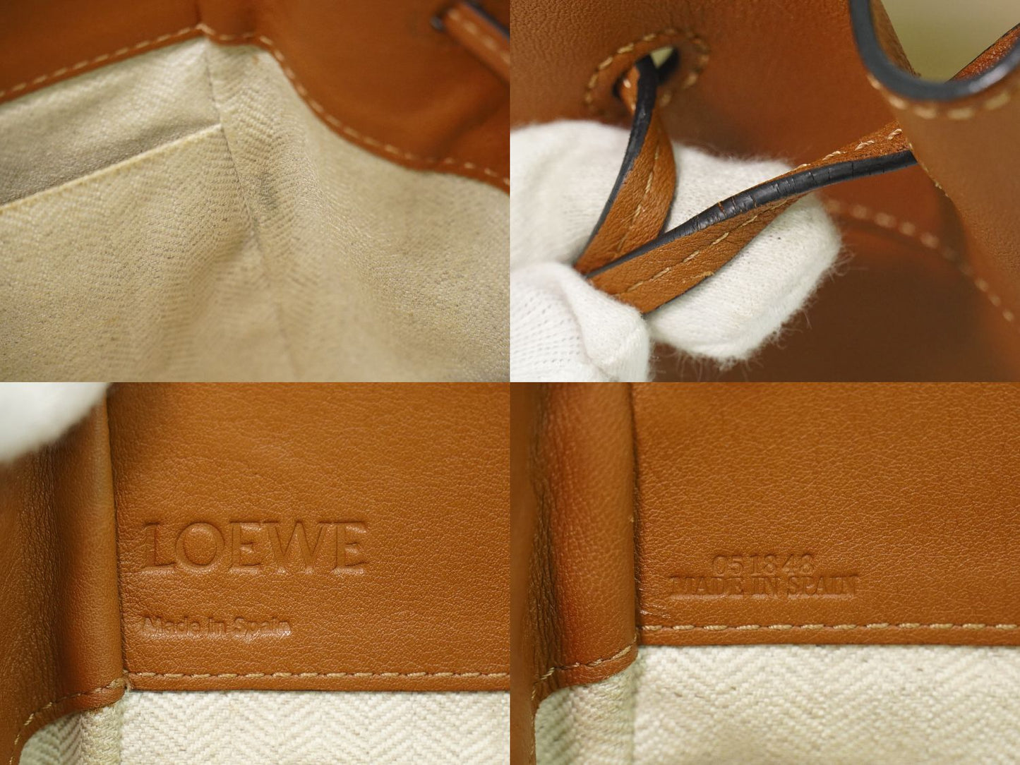 LOEWE ハンモック ドローストリング ミニ 2WAY ショルダーバッグ ブラウン