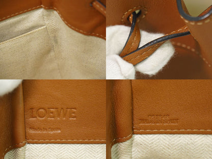 LOEWE ハンモック ドローストリング ミニ 2WAY ショルダーバッグ ブラウン