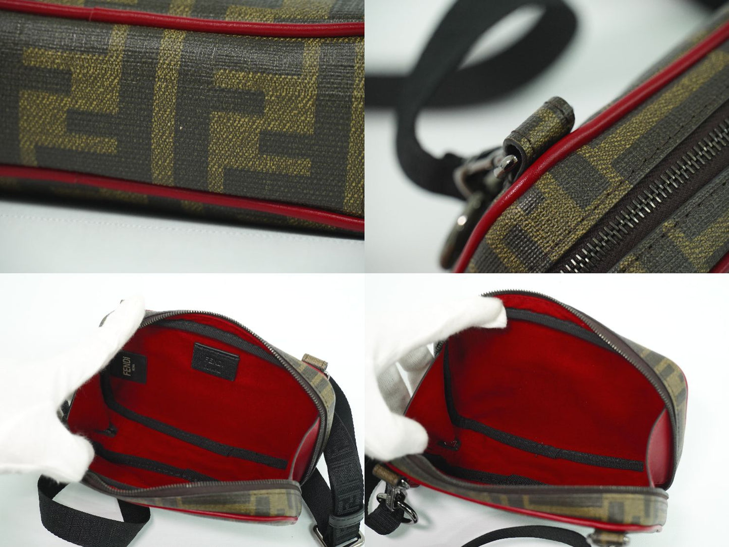 FENDI ズッカ ショルダーバッグ ブラウン 7AS122