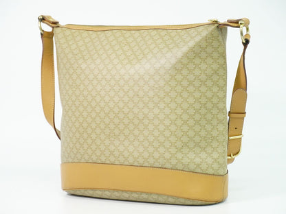 CELINE マカダム ショルダーバッグ ベージュ