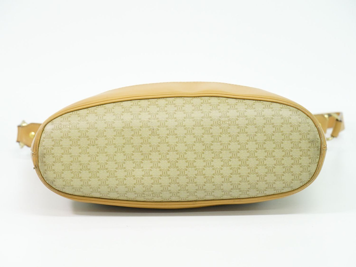 CELINE マカダム ショルダーバッグ ベージュ